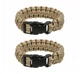 Комплект 2 шт Браслет із паракорду на зап'ястя MIL-TEC ARMBAND COYOTE 22 мм США Койот розмір XL - зображення 1