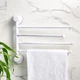 Держатель для полотенец клейкий MBM HOME BP-28 WHITE/GRAY белый/серый - изображение 4