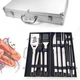 Набор для гриля барбекю 10 предметов в металлическом кейсе BQ Tools Set AL-10 для мангала гриля тандыра 43х21х8см - изображение 1