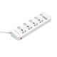 Фільтр живлення ProLogix Premium (PR-SC4408W) 2.5 кВт, 4 розетки, 4 USB, 2 м, з вимикачами, білий - зображення 4