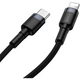 Дата кабель USB-C to Lightning 1.0m 18W 2.1A Cafule Black-Grey Baseus (CATLKLF-G1) - изображение 7