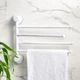 Держатель для полотенец клеящийся MBM HOME BP-28 WHITE/GRAY Бело-Серый - изображение 2