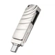 USB флешка Flash Drive Borofone BUD3 USB3.0 USB type-A USB type-C 16GB Сталевий - зображення 1