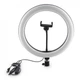 Кільцева LED лампа USB 20cm для селфі RING LIGHT QX 200 Білий з чорним - зображення 5