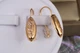 Серьги Xuping Jewelry овал с резным узором 2.7 см золотистые - изображение 1