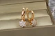 Серьги Xuping Jewelry северный цветок 2 см золотистые - изображение 1
