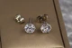 Серьги гвоздики Xuping Jewelry камешки на шесть креплений 7 мм серебристые - изображение 1