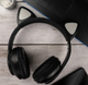 Бездротові Bluetooth навушники з підсвічуванням котячі вушка CAT EAR RGB Чорні - зображення 8