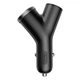 Автомобильное зарядное устройство Baseus Y Type Car Charger 40W 2USB 3.4A + Прикуриватель Зарядка в авто Black - изображение 4