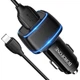 Автомобильное зарядное устройство BOROFONE BZ14 2USB Max Dual Port + Кабель Type-C to iP Зарядка в авто Black - изображение 1