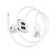 Автомобильное зарядное устройство BOROFONE BZ12 2USB Double Port In-Car Charger Set With + Кабель USB to iP Зарядка в авто (White) - изображение 5