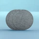 Набор из 3 круглых подставок под горячее 23*23 см Anthracite-1203 серый - изображение 1