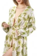 Халат пляжный женский в пол из шифона 98-001/з One size (S-L) Белый с зеленым (2000012465017) - изображение 4