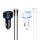 Авто зарядний пристрій з швидкою зарядкою + кабель Lightning BOROFONE BZ14A |USB/Type-C, PD20W+QC3.0| Чорний - зображення 4