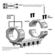 Крепление-моноблок Warne Skyline Precision Mount. d – 34 мм. Medium. Picatinny - изображение 4