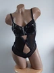 Сексуальний боді імітація латексу латексна сексуальна білизна Sexy S/M черний (3-70) - изображение 4