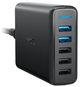 Ładowarka sieciowa Anker PowerPort 5 z podwójnym QC 3.0 i Power IQ V3 Black (A2054L11) - obraz 1
