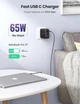 Зарядное устройство 4 порта UGREEN CD224 65W GaN Charger (70774) - изображение 3