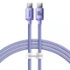 Кабель Baseus Crystal Shine Series Type-C to Type-C 100W 120 см CAJY000605 violet - изображение 5