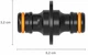 З'єднувальна муфта для шлангів Fiskars - 1/2", 3/4", 3/8" (1027068) - зображення 2