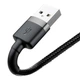 Кабель Baseus Cafule Lightning 2.4A (1m) (gray/black) - изображение 3