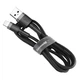 Кабель Baseus Cafule Lightning 2.4A (1m) (gray/black) - изображение 4