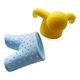 Ситечко для заварювання чаю Tea Strainer "Чоловічок mr. Patriot", силіконове, жовто-голубе. - зображення 2