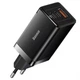 Мережевий зарядний пристрій (МЗП) Baseus GaN5 Pro 65W 2Type-C+USB 100W EU (CCGP12020) (Black) - изображение 1