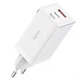 Мережевий зарядний пристрій Baseus GaN5 Pro 65W 2Type-C+USB 100W EU (CCGP12020) White - зображення 1