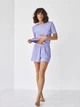 Пижама (футболка + шорты) женская BARWA garments 0315/313 M Сиреневая (2113153132226) - изображение 8