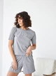 Пижама (футболка + шорты) женская BARWA garments 0315/313 S Серый меланж (2113153131106) - изображение 5
