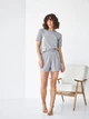 Пижама (футболка + шорты) женская BARWA garments 0315/313 S Серый меланж (2113153131106) - изображение 10