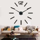 Великий настінний годинник 1.5 В АА 3D black DIY Clock 70-150 см Чорний (70150PLNSTCHS) TIN66 - зображення 2