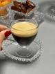 Чашка с блюдцем "Прозрачное сердце" для кофе 100 мл прозрачная с ободком в виде сердца - изображение 1