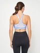Спортивный топ для бега женский Nike W Nk Df Swsh Wrap Bra Aop DX1778-519 M Indigo Haze/Oxygen Purple/Gridiron (196156350684) - изображение 2