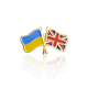 Значок Україна Великобританія прапор підтримка - зображення 1