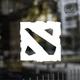 Наклейка на авто Oracal Логотип Dota Белая 30х30см (NА000-30-3) - изображение 1