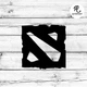 Наклейка на авто Oracal Логотип Dota Черная 20х20см (NА000-30-b2) - изображение 1