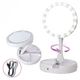Зеркало складное для макияжа круглое My Fold Away Mirror Белый с Led подсветкой (4466ZRKR-B) TIN66 - изображение 4