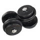 Гантелі композитні набірні 35 кг (2×17,5 кг) WCG Hard Edition зі сталевим грифом Ø28 мм (антиударні диски) - зображення 9