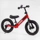 Велобег Corso RD-3206 Navi колесо 12" надувные колёса подножка подставка для ног звоночек красный с черным - изображение 1