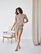 Пижама (футболка + шорты) женская BARWA garments 0315/313 M Капучино (2113153132653) - изображение 2