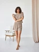 Пижама (футболка + шорты) женская BARWA garments 0315/313 M Капучино (2113153132653) - изображение 9