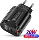 Сетевое зарядное устройство TRw USB Type-C Super Charge/Quick Charge 3.0 PD 20W Black (HbP050559) - изображение 2