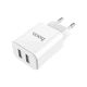Сетевое зарядное устройство Hoco C62A 2xUSB|2.1А (White) - изображение 1