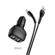 Автомобильное зарядное устройство Hoco Z36 2xUSB|2.4A + Кабель USB Type-C в комплекте (Black) - изображение 8