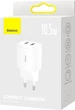 Зарядний пристрій Baseus Charger 2USB 10.5W зарядка white - зображення 4