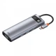 Док-станция USB3.1 Type-C Baseus CAHUB-CU0G USB-C Power Delivery 100W/HDMI 4K 30Hz/VGA/USB3.2/RJ45/SD TF 9in1 Grey - изображение 2