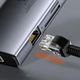Док-станция USB3.1 Type-C Baseus CAHUB-CU0G USB-C Power Delivery 100W/HDMI 4K 30Hz/VGA/USB3.2/RJ45/SD TF 9in1 Grey - изображение 6