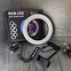 Комплект блогера Ringlight кольцевая LED лампа MJ26 RGB 26 см c штативом 2 м и Bluetooth кнопкой для телефона - изображение 7